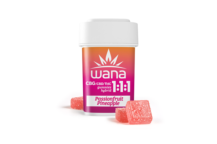 Passionfruit Pineapple 1:1:1 CBG/CBD/THC 100mg 10ct by Wana