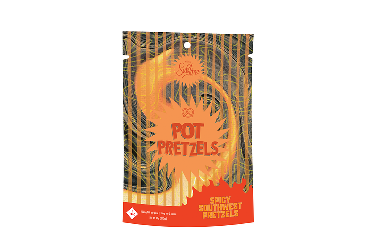 Pot Pretzels Spicy Southwest (H) 100mg 10ct by Sublime